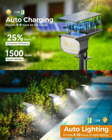 1 x RAW Customer Returns btfarm Pack of 8 solar spotlights for outdoor gardens, 72 LED solar lights for outdoor gardens, IP65 waterproof LED solar spotlights, outdoor solar lights, garden lighting, solar garden lights, tree, cool white - RRP €69.99