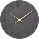 1 x RAW Customer Returns Warminn MDF Wooden Wall Clock Without Ticking Noise Silent Modern 30cm Quartz Large Battery Operated Wall Clock Easy to Read for Room Home Kitchen Bedroom Office School Black  - RRP €22.18