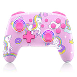 1 x RAW Customer Returns NexiGo Controller Compatible for Nintendo Switch Lite OLED, Additional Controllers for Nintendo Switch Controllers, Bluetooth Controller with Vibration, Motion Pink Unicorn  - RRP €39.98