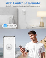 1 x RAW Customer Returns WiFi Socket, Energy Monitoring, APP Remote Control, Maxcio Smart WiFi Socket Compatible with Alexa Google Assistant, Countdown, Italian WiFi Socket with Child Lock, 2 Pieces - RRP €48.99