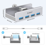 1 x RAW Customer Returns ORICO USB 3.0 Hub 4 Port, Aluminum SuperSpeed Data Hub with Extra Power Supply Port for Desktop Computer, MacBook, MacBook Air Pro Mini Silver  - RRP €26.21