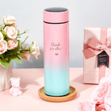 2 x Brand New Weewooday Thank you gift for women Thermos bottle 500 ml drinking bottle with LED temperature display Vacuum insulated cup Colleague gift for leaving job change Thank you gift for educator - RRP €30.24