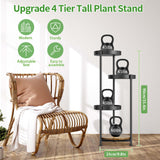 1 x RAW Customer Returns LyTaispuly 4 Tier Plant Stand Indoor Outdoor Metal Plant Pot Stand Tall Flower Rack for Multiple Plants Tiered Plant Holders Stand for Garden Balcony Patio - RRP €42.76