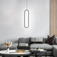 1 x RAW Customer Returns Toolight LED pendant light, 1-flame hanging lamp, black, living room, modern, LED pendant light for bedroom, dining room, kitchen, cold white, height adjustable - RRP €18.89