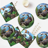 2 x Brand New HGSHUO Dino Party Tableware Children s Birthday Decoration Birthday Jurassic Dinosaur Party Tableware Tablecloth Paper Plate Cup Napkins Animals Jungle Birthday Party Carnival Table Decoration - RRP €38.3