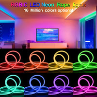 1 x RAW Customer Returns TTWAY Neon LED Strip 5m, RGB Neon Strip with Music Sync, App Control, Waterproof IP65 Strip Lights for Bedroom, Living Room Outdoor Decoration - RRP €59.89