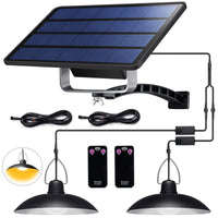 1 x RAW Customer Returns ENCOFT Solar Lamps for Outdoor Hanging Lamp with Remote Control IP65 Waterproof 4W Solar Pendant Light Outdoor Lighting for Garden Camping with 3M Cable 2 Lights, Warm White  - RRP €39.34