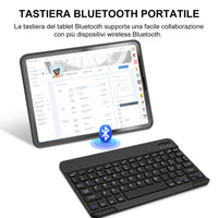 2 x RAW Customer Returns SENGBIRCH Italian Bluetooth Keyboard - Wireless Portable Light Keyboard for Tablets iPad, Samsung, Huawei, iOS, Android, Windows and Any Bluetooth Enabled Device, Black - RRP €42.94