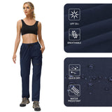 1 x RAW Customer Returns Butrends hiking pants women quick-drying outdoor pants breathable anti-UV cargo pants wear-resistant trekking pants functional pants ultra-light jogging pants with zip pockets dark blue, M - RRP €35.99