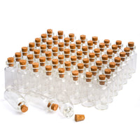 1 x RAW Customer Returns YFZYT 100 Pieces Mini Glass Baby Bottles with Cork Closure Empty Mini Glass Bottles Small Glass Bottles Beaded Containers Mini Bottle with Cap - 5ml 18mm 40mm  - RRP €22.18