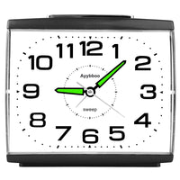 1 x RAW Customer Returns Ayybboo Analogue Alarm Clock, Non-Ticking Alarm Clock Retro with Snooze Alarm Clock with Night Light Large Analogue Alarm Clock Silent Dial Analogue Quartz Alarm Clock, Learning Alarm Clock Alarm Clock Bedroom - RRP €24.99