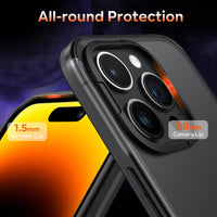 1 x Brand New ACRONIX Frosted Case for iPhone 14 Pro 6.1 inch, Anti-Junctional Anti-Shock Protective Case, Translucent Frosted Back Case, Anti-Fingerprinting, Black - RRP €21.6