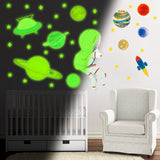 1 x Brand New Luminous stars self-adhesive children s room boys girls, wall stickers luminous stickers in the dark starry sky stickers luminous stickers astronaut planet stars wall sticker - RRP €20.4