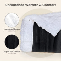 6 x Brand New Everlasting Comfort Double-Sided Sherpa Fleece Blanket Reversible Warm, Thick, Cozy and Soft, 50 x 65  - RRP €227.94