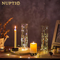 1 x RAW Customer Returns NUPTIO Candlestick Glass Glass Cylinder for Candles 6 Pieces Metal Candle Holder Taper Candles Black 30cm Large Bottomless Cylinder Candles Lantern Wedding Table Centerpiece Dining Room Decoration - RRP €56.18