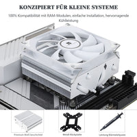 1 x RAW Customer Returns Thermalright AXP90-X53 white low profile CPU air cooler, 53mm height, TL-9015W Slin PWM fan, AGHP 3.0 technology, for AMD AM4 AM5 Intel 1150 1151 1155 1156 1200 1700 white  - RRP €25.68