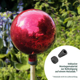 1 x RAW Customer Returns VERDOBA - Rose ball - Garden ball for the garden - Decorative balls for outdoor use in many colors - Decorative ball garden handmade - Decorative ball 20cm red for the garden - RRP €29.95