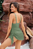 1 x RAW Customer Returns GRACE KARIN Women s Swimwear Bathing Dress V Neck Tankini Beach Swimsuit One-Piece Swimwear Olive Green M - RRP €29.24