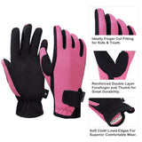 1 x RAW Customer Returns FitsT4 Kids Riding Gloves 5-14 Years Riding Cycling Gardening Gloves 3 Colors Pink. L - RRP €30.0