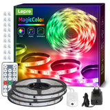 1 x RAW Customer Returns Lepro MagicColor LED Strip 20M 2x10M , 600 LEDs Strip Fairy Lights DreamColor, MagicColor Fairy Lights, Music Band with Remote Control, Light Strip Waterproof IP65, MagicColor Dimmable Light Strip - RRP €53.6