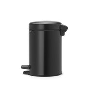 1 x RAW Customer Returns Brabantia 113321 pedal bin with plastic inner bucket, steel, matt black, 3 liters - RRP €37.97