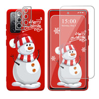 9 x Brand New Esakycn Case for Samsung S22 Ultra 5G Christmas Protective Case with 2 Screen Protector 2 Camera Film, Red Cartoon Silicone Christmas Cell Phone Case for Samsung Galaxy S22 Ultra 6.8 , Snowman - RRP €194.4