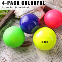 1 x RAW Customer Returns Koogel Birthday Gifts Pack of 4 Stress Balls, Anti Stress Balls 6.3 cm Squeeze Ball Stress Relief Toy for Children Adults Birthday Gifts Kneading Ball Color Changing - RRP €19.2