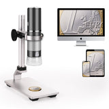 1 x RAW Customer Returns Cainda 4K 3840x2160p WiFi Digital Microscope Camera with Adjustable Metal Stand, Wireless Portable Microscope for iPhone Android Phone and Windows Mac PC - RRP €62.99