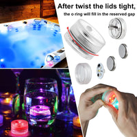 1 x RAW Customer Returns Mini Underwater Light RGB Multi Multi-Color LED Pond Lighting 10pcs Waterproof Tea Lights with Remote Control Multicolor Decoration for Garden Aquarium Vase Bathtub Pool or Spa - RRP €23.99