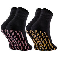 1 x Brand New Rainbow Socks - Women s Neon Sneaker Sport Brocade Stopper Socks - 2 Pairs - Black Silver Gold ABS - Sizes 39-41 - RRP €13.1