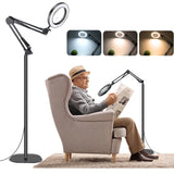 1 x RAW Customer Returns NZQXJXZ 2-in-1 Magnifying Glass with Light and Stand, 10X 20X Real Glass Magnifying Lamp with Stand, 3 Color Modes 10 Continuously Dimmable Magnifying Lamp for Close Work, Jewelry, Reading, Crafts, Hobby - RRP €59.99