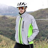 1 x RAW Customer Returns WOSAWE Men s Lightweight and Breathable High Visibility Reflective Jacket Suitable for Running, Jogging, Cycling Outdoor Sports Green XL  - RRP €44.99