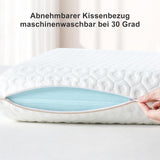 1 x RAW Customer Returns BedStory Gel Memory Foam Pillow 40x60, 8cm Height Orthopedic Pillow for Side Sleepers, Ergonomic Pillow with Removable and Washable Cover, Visco Pillow Oeko-Tex Certified - RRP €36.85