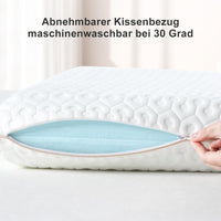 1 x RAW Customer Returns BedStory Gel Memory Foam Pillow 40x60, 10cm Height Orthopedic Pillow for Side Sleepers, Ergonomic Pillow with Removable and Washable Cover, Visco Pillow Oeko-Tex Certified - RRP €44.99