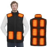 1 x RAW Customer Returns DK177 Heated Vest, Heated Vest Men with 10000mAh battery, 3 Adjustable Temperatures, 11 Heating Zones, Unisex Lightweight and Machine Washable Heated Jacket - RRP €32.26