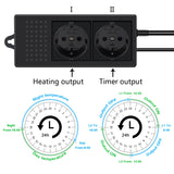 1 x RAW Customer Returns KETOTEK Socket Thermostat Terrarium Reptile Heating with Day Night Timer, Digital Plug Thermostat Dimmable PID Timed Temperature Controller for Aquarium Greenhouse - RRP €49.99