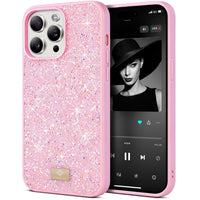 1 x RAW Customer Returns BEZ Phone Case for iPhone 15 Pro Max Case Glitter, Sparkle Diamond Crystal Bling Case with Bling Co. Series for iPhone 15 Pro Max, Flamingo Pink - RRP €24.99