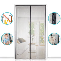 1 x RAW Customer Returns Apalus Mosquito Net with Magnets for Doors, 140 x 240CM - Fine Mesh, Totally Magnetic Curtain, Closes by Itself - Cannot be Shortened Black  - RRP €25.99