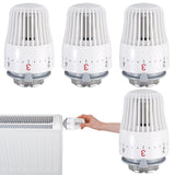 1 x RAW Customer Returns Pack of 4 radiator thermostats, radiator thermostats, thermostat head radiator thermostat, water-filled diverter radiator for underfloor heating, for office, home, school - RRP €13.1