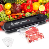 1 x RAW Customer Returns Food Vacuum Sealer, m MU 2 in 1 Portable Automatic Food Vacuum Sealer, for Fresh Dry and Moist Food, Professional Vacuum Sealer with 10 Bags - RRP €19.74