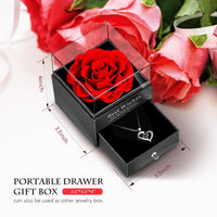 1 x RAW Customer Returns Eternal Rose Infinity Roses With I Love You Necklace Gifts For Women Mom Grandma Wife Girlfriend Sister Preserved Real Rose Gift For Her Rose Box For Mother s Day Wedding Anniversary Birthday - RRP €21.62