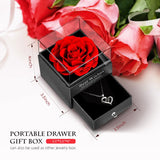 1 x RAW Customer Returns Eternal Rose Infinity Roses With I Love You Necklace Gifts For Women Mom Grandma Wife Girlfriend Sister Preserved Real Rose Gift For Her Rose Box For Mother s Day Wedding Anniversary Birthday - RRP €23.99