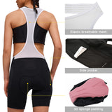 1 x RAW Customer Returns Santic Bib Shorts Bicycle Women Padded Cycling Shorts Short with Seat Pad Cycling Shorts Cycling Shorts Women Short Black EU L - RRP €34.27