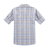 4 x Brand New BIENZOE Boys Cotton Plaid Button Down Shirt Yellow Blue Size 13 14 - RRP €91.96