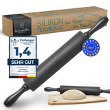 1 x RAW Customer Returns ALTLIEBENEU rolling pin incl. 3 recipes Silicone rolling pin allows easy rolling out of dough with little effort Rolling pin Baking utensils Anthracite - RRP €29.97