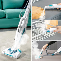 1 x RAW Customer Returns Stemoo 331641 Steam Cleaner, Vertical and Portable, Double Water Tank, Steam Mop Floor Cleaner Steam Mop 19in1 - RRP €118.99