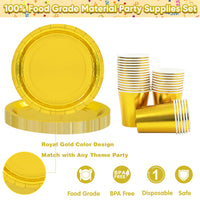 3 x Brand New Rorchio Gold Party Tableware Birthday - RRP €74.94