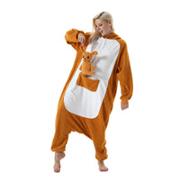 1 x RAW Customer Returns AKAAYUKO Women s Carnival Costume Pajamas Men s Christmas Halloween Jumpsuit Pajamas Animals Onesie Overall Sleepwear Carnival Costumes Kangaroo - RRP €30.24