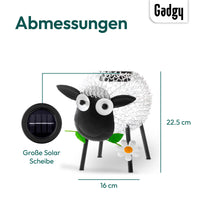 2 x Brand New Gadgy solar lamps for outdoors - sheep garden decoration solar with shadow effect - metal garden figures - solar figure for outdoors - solar decoration for outside garden - solar figures for outside - garden decoration figures - RRP €56.9