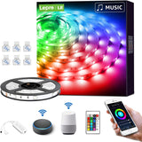 1 x RAW Customer Returns LE LED Strip 5M Alexa, RGB 150 LEDs, Smart WIFI LED Strip Music Control, WiFi LED Band, Super Bright 5050 Self-Adhesive Light Strip, Fairy Lights with Remote Control, Compatible with Alexa, App, Google Home - RRP €24.99